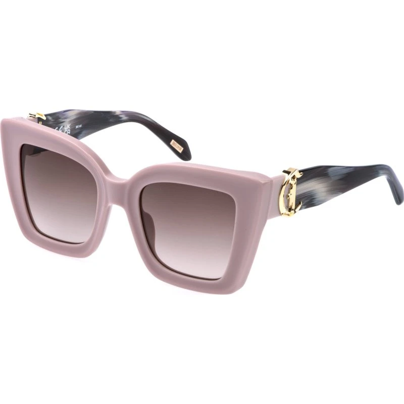 Just Cavalli SJC142V 816 Lunettes de Soleil Carrées Rose et Marron