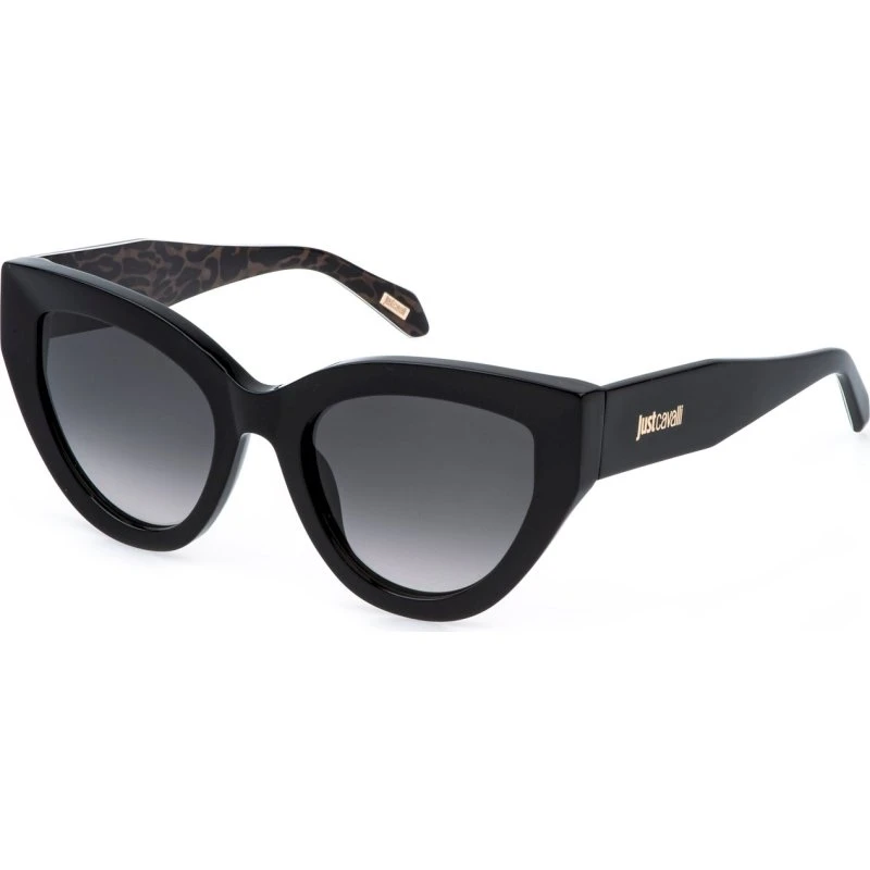 Just Cavalli SJC143 Lunettes de Soleil Papillon Noir Fumée