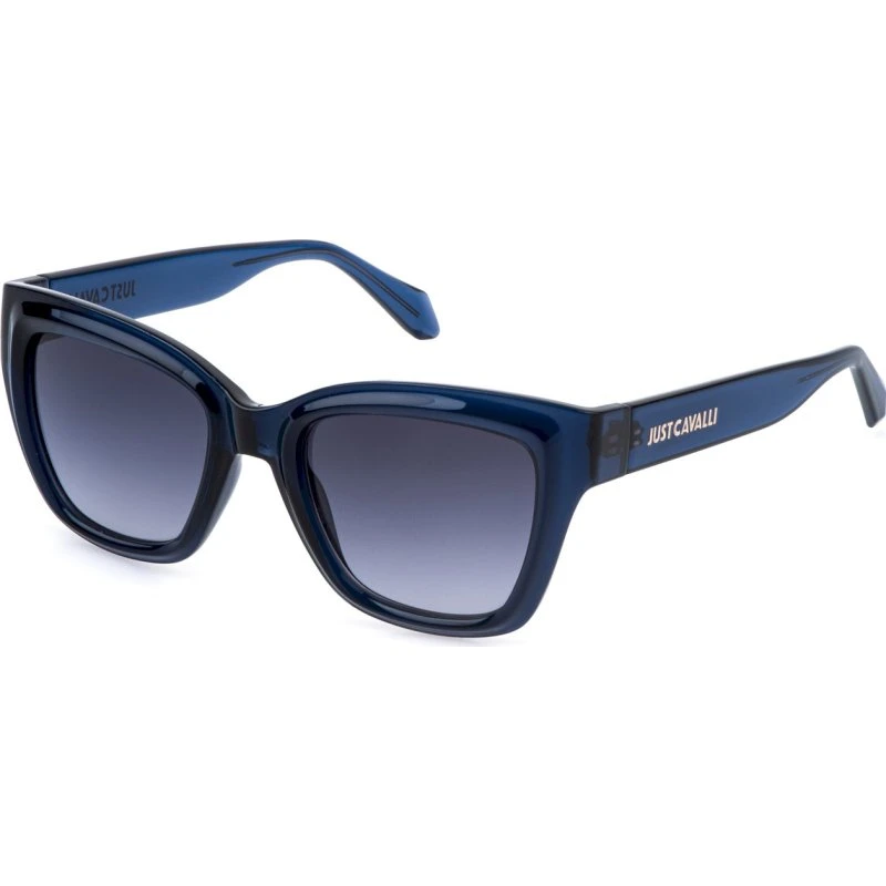 Just Cavalli SJC148 07FK Lunettes de Soleil Carrées Bleues pour Femme