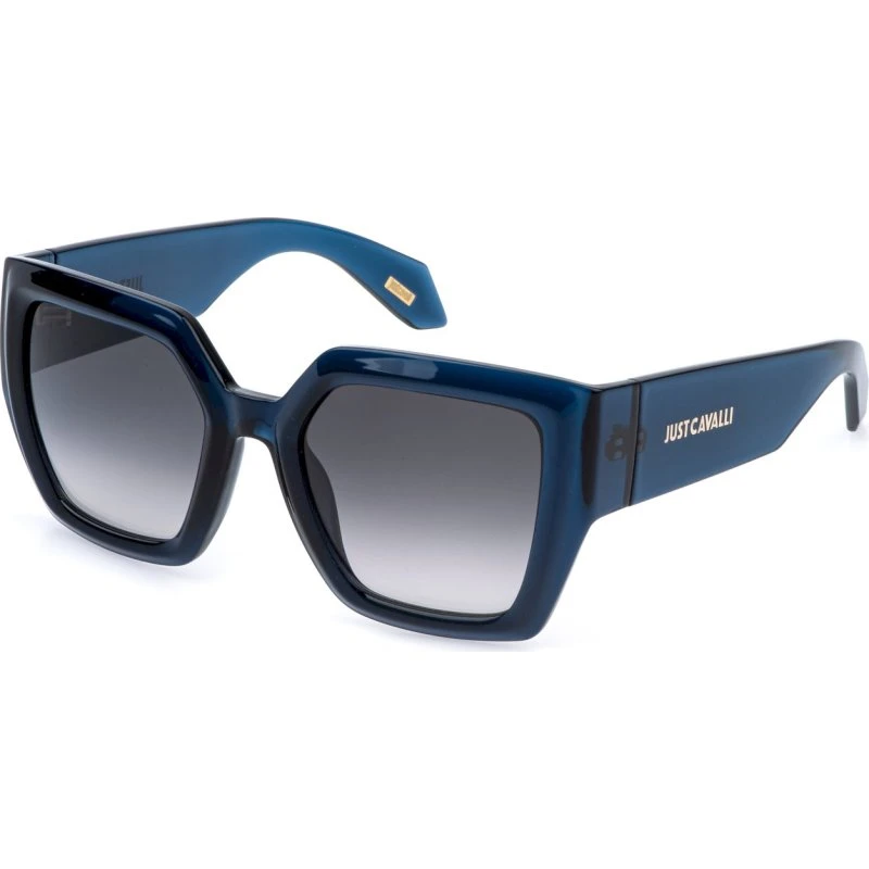 Just Cavalli SJC149 07FK Lunettes de Soleil Carrées Bleues Fumées