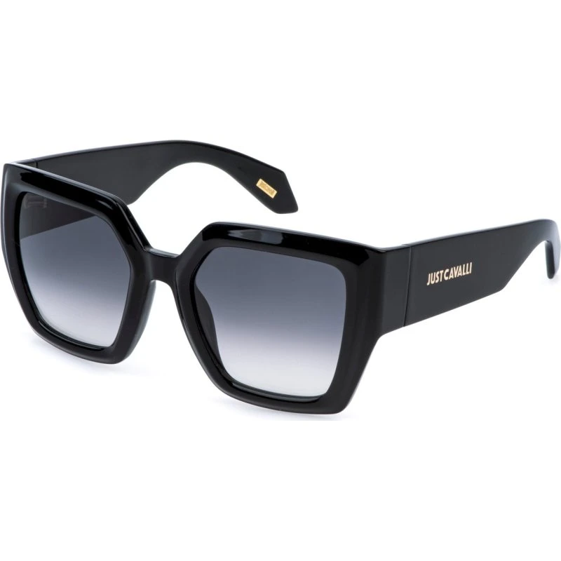 Just Cavalli SJC149 0Z42 Lunettes de soleil Carrées Noires Fumées