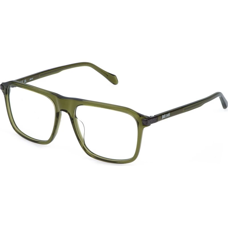 Just Cavalli VJC137 Montures Optiques Carrées Vertes pour Homme