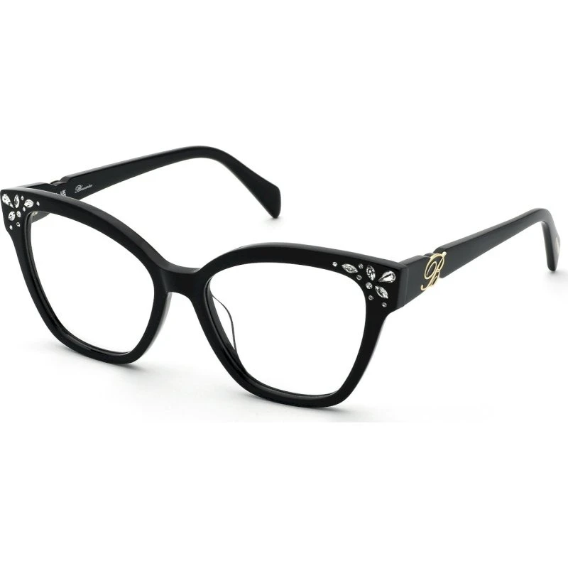 Blumarine VBM884S 700S Lunettes Optiques Papillon en Acétate Noir