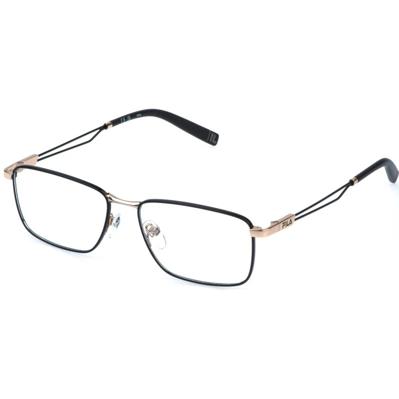 Fila Homme VFIA97 301 - Montures Optiques Carrées en Métal Or