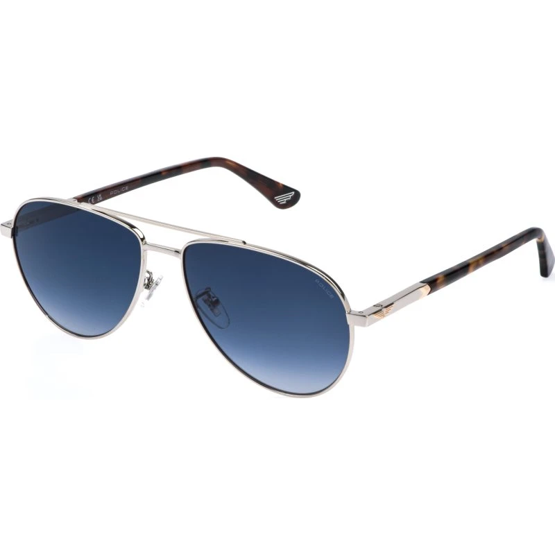 Police SPLR77 New Crossroads Lunettes de Soleil Pilote Bleu
