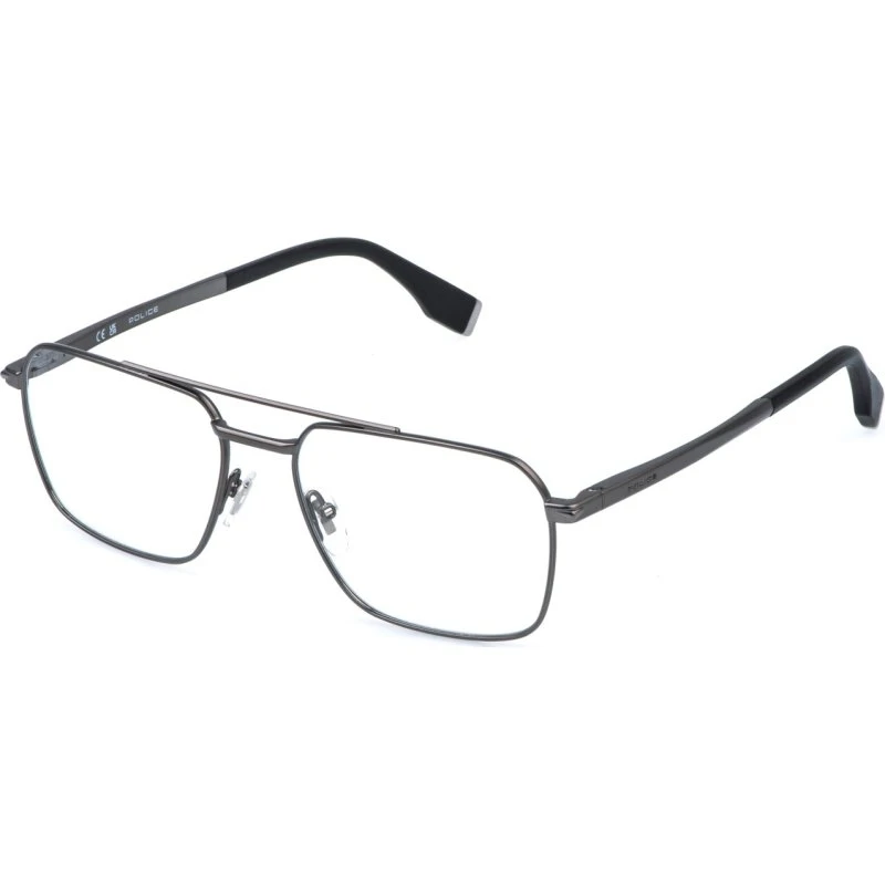 Police VPLR67 ELITE 1 613 - Lunettes Optiques Homme Métal Gris Carré