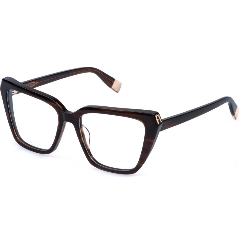 Furla VFU988 07HL - Montures Optiques Carrées en Acétate pour Femme