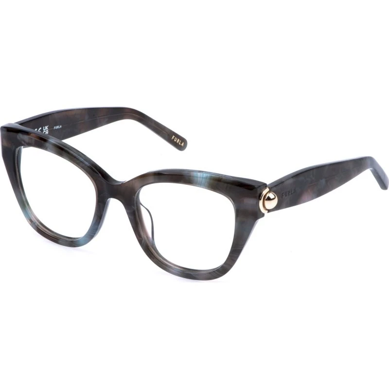 Furla VFU991 Montures Optiques Papillon Acétate Havane