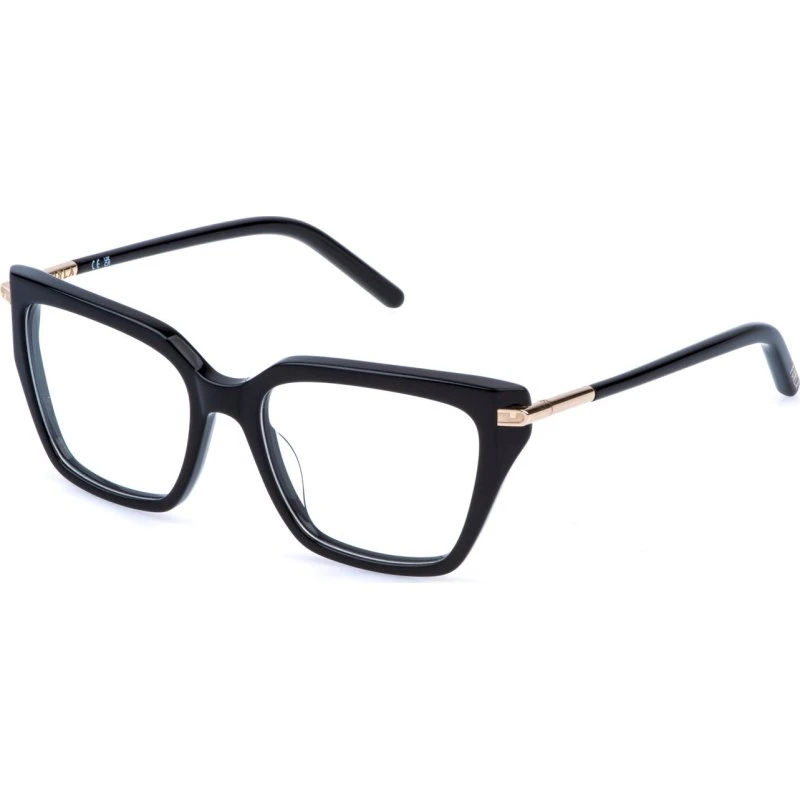 Furla VFU999 Lunettes de vue carrées en acétate noir pour femme