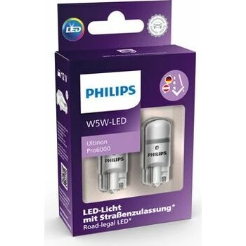 Philips Ultinon Pro6000 W5W LED 6000K Homologuée