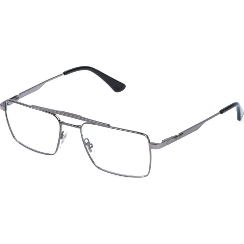 Police VPLR61 Origins Lite 38 509 - Monture Optique Carrée Métal Gris