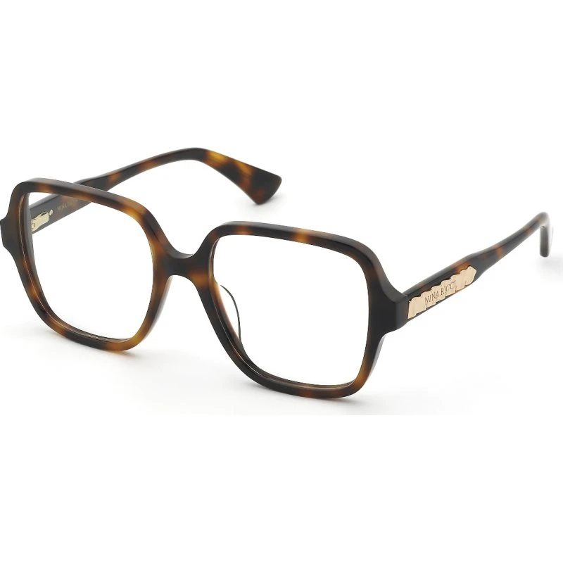 Nina Ricci VNR446 - Lunettes de vue carrées en acétate Havana
