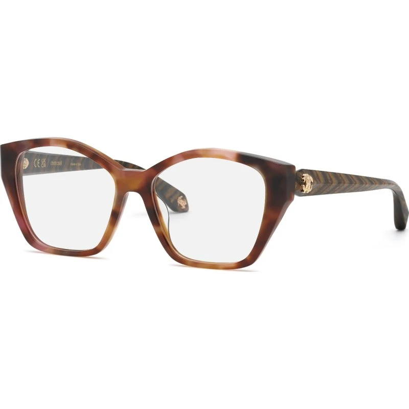 Roberto Cavalli VRC164M 1GQY - Lunettes de vue géométriques Havana