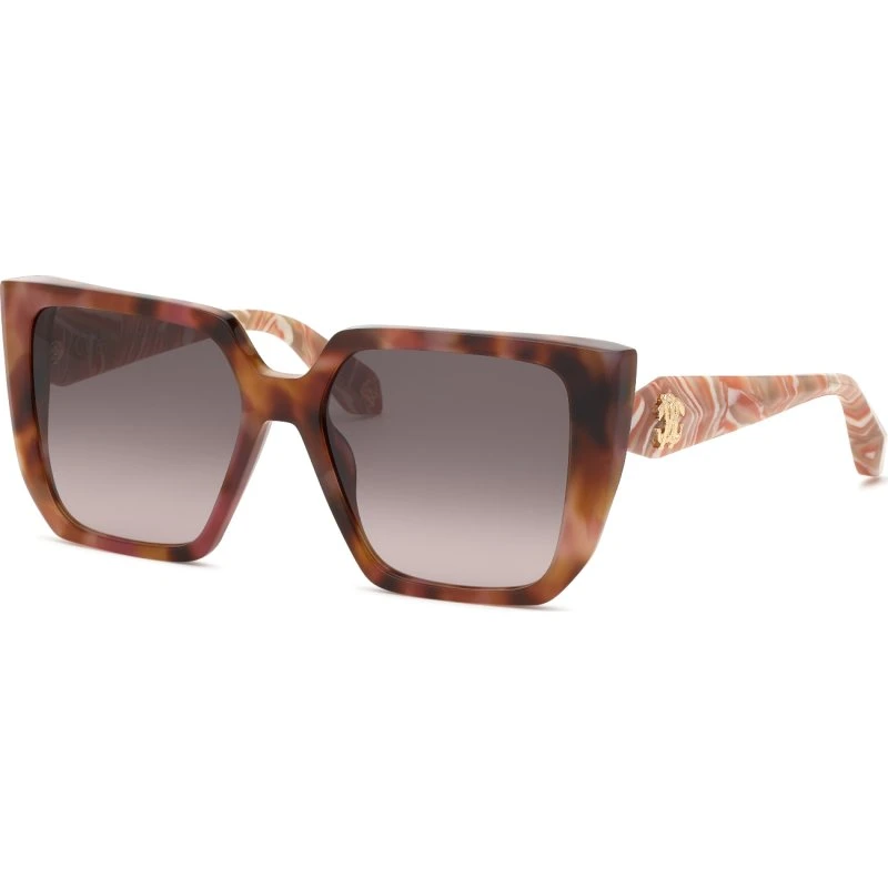 Roberto Cavalli SRC170M 01GQ Lunettes de soleil Carrées Havana