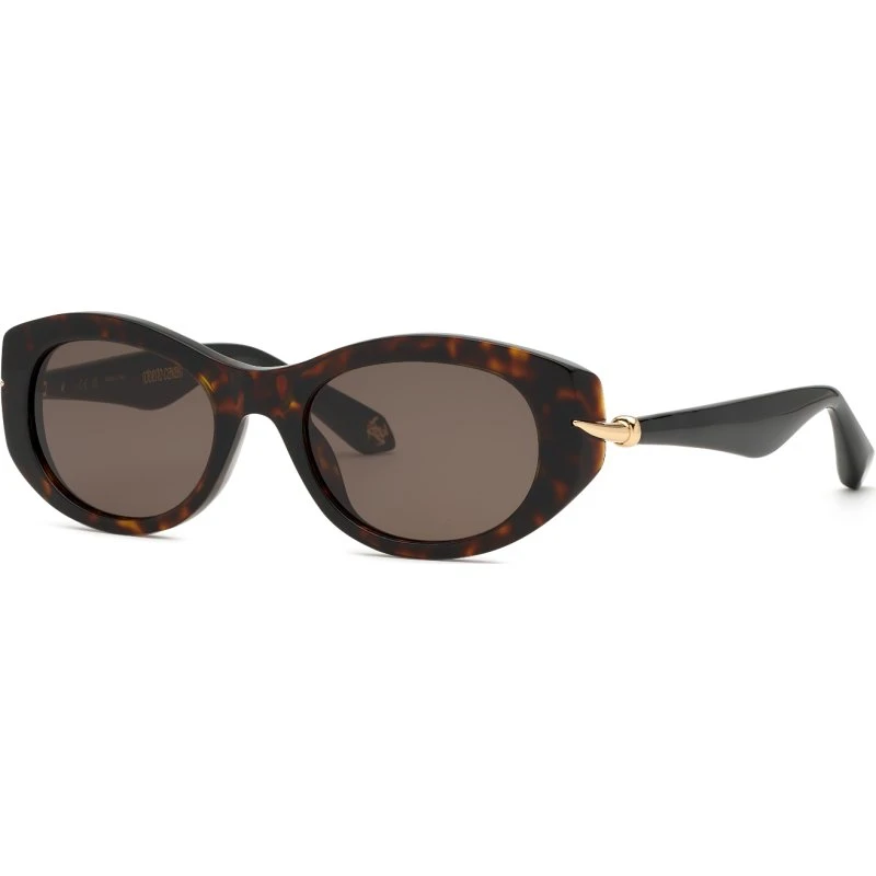 Roberto Cavalli SRC173M 743 Lunettes de soleil Géométriques Marron