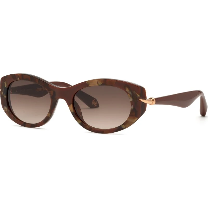 Roberto Cavalli SRC173M 09Z6 - Lunettes de soleil géométriques marron