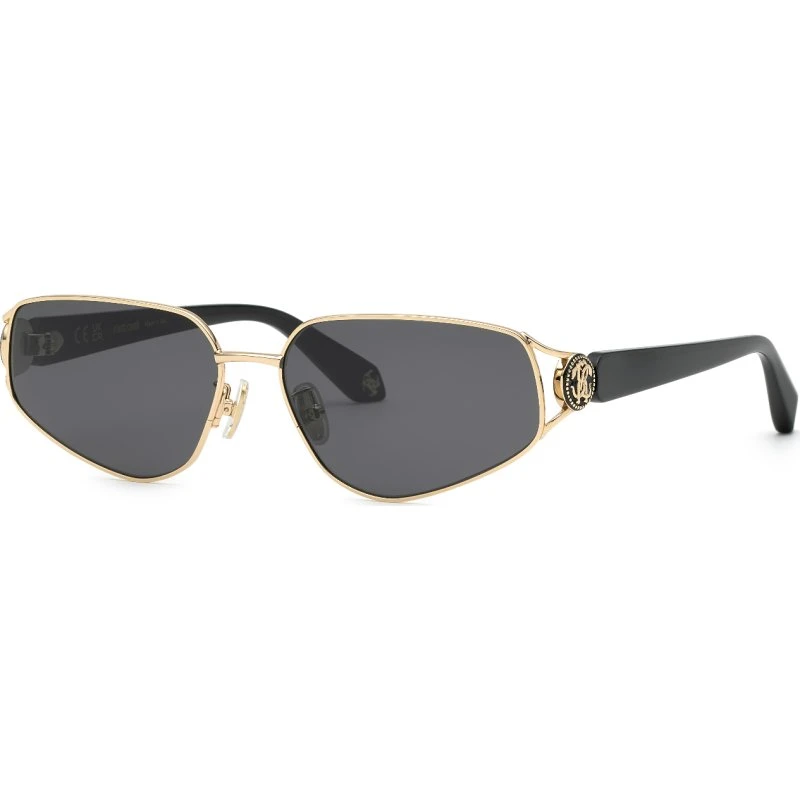 Roberto Cavalli SRC175M : Lunettes de soleil géométriques dorées