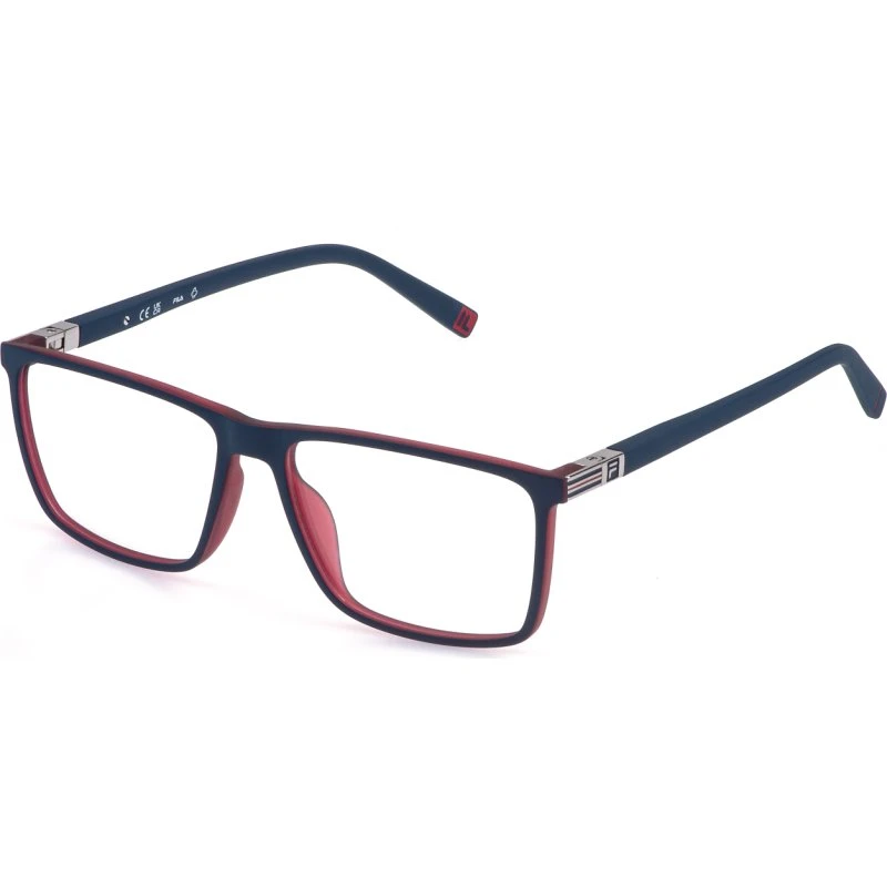 Fila Homme VFID14 01BT - Montures Optiques Carrées Bleues