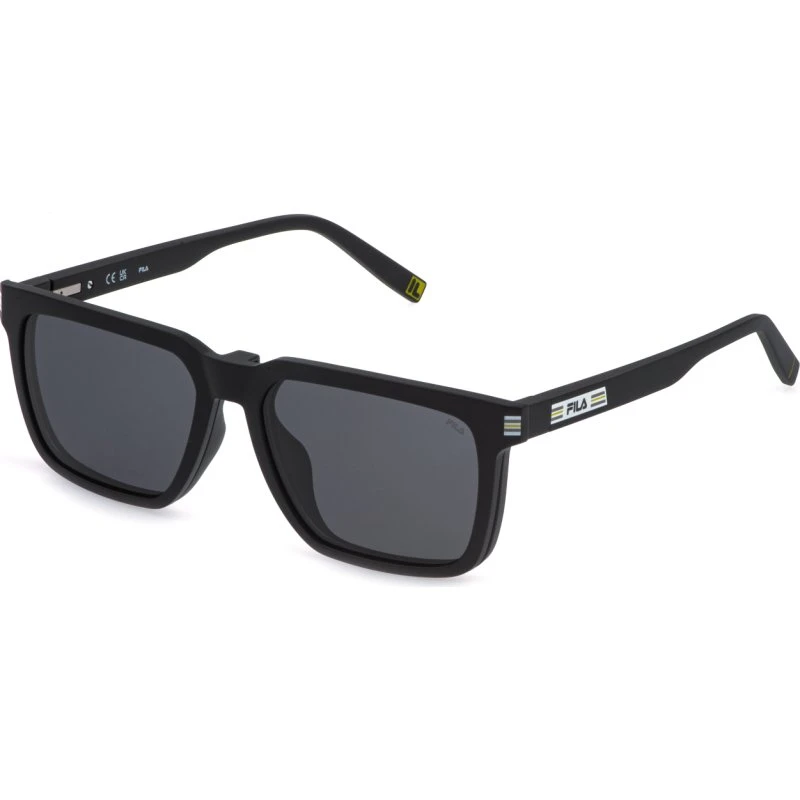 Fila Homme UFID08 U28Z Montures Optiques Carrées Noir Fumée