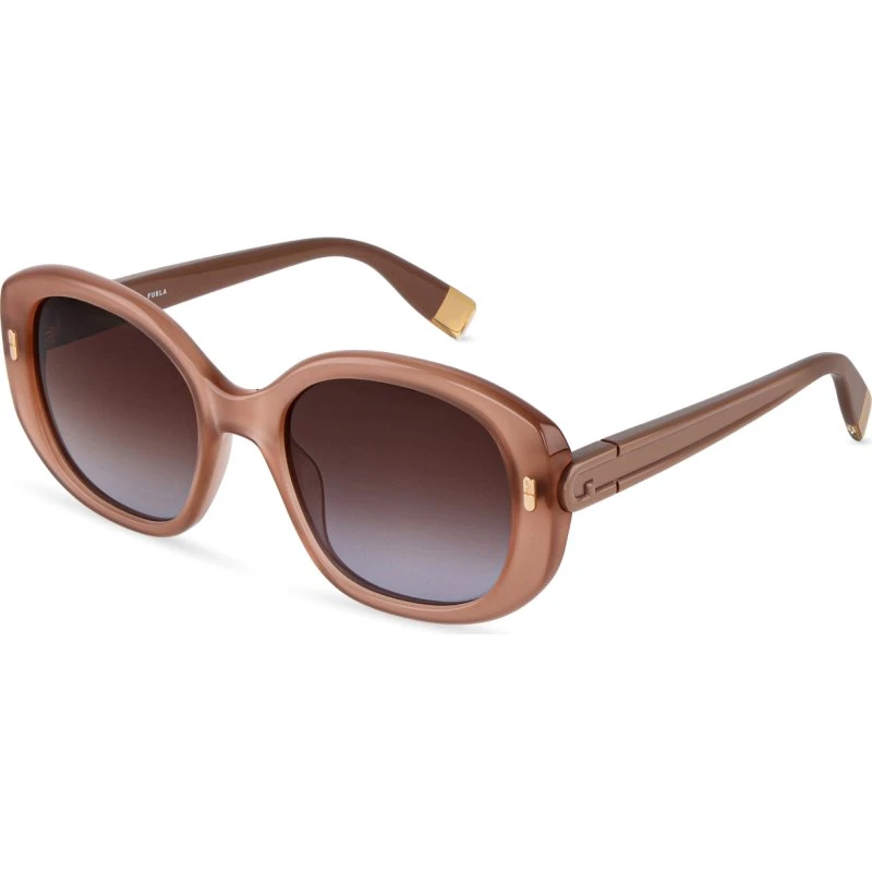 Lunettes de soleil Furla SFUB10 Géométriques Marron