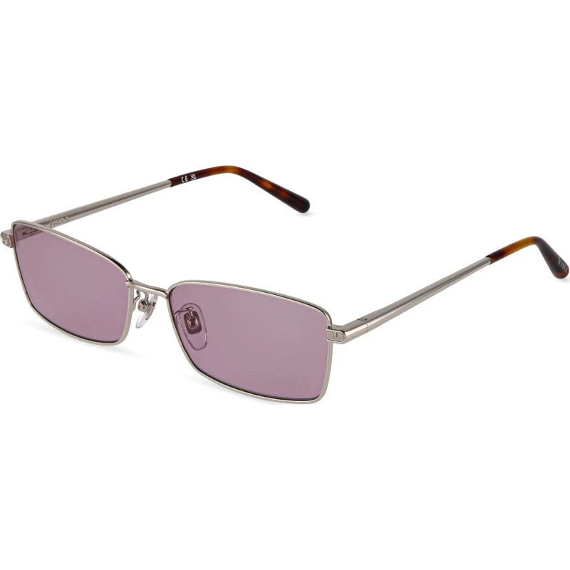 Furla SFUB18 589 Lunettes de Soleil Carrées en Métal Palladium et Verres Roses