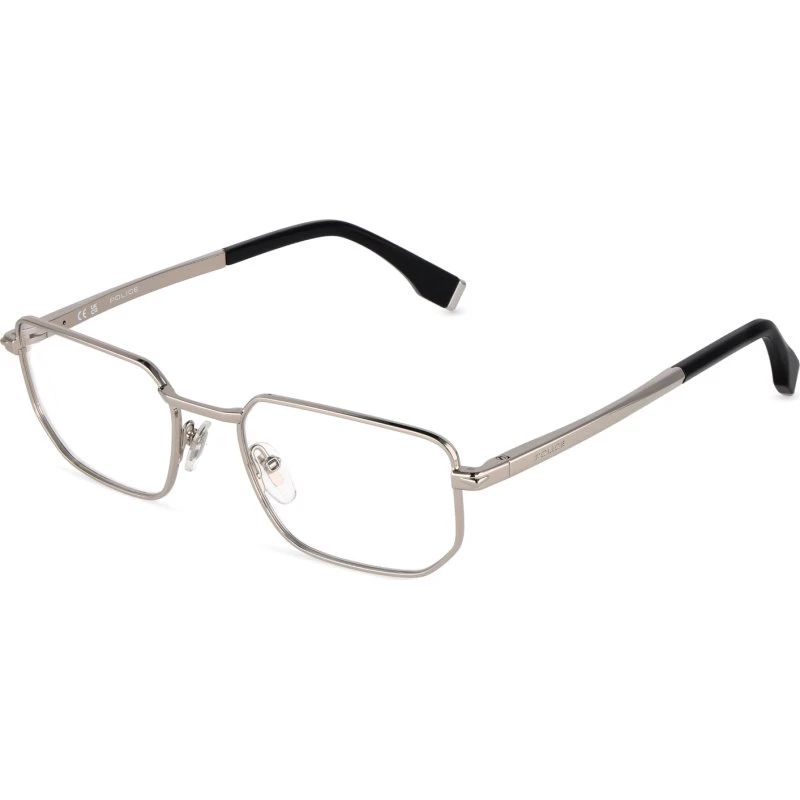 Police VPLU58 Élite 3 579 - Monture Optique Homme Géométrique en Métal