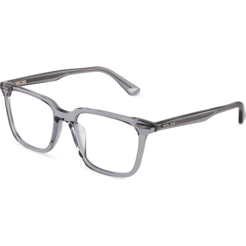 Police VPLU60 GATOR EVO 1 - Montures Optiques Carrées en Acétate Gris