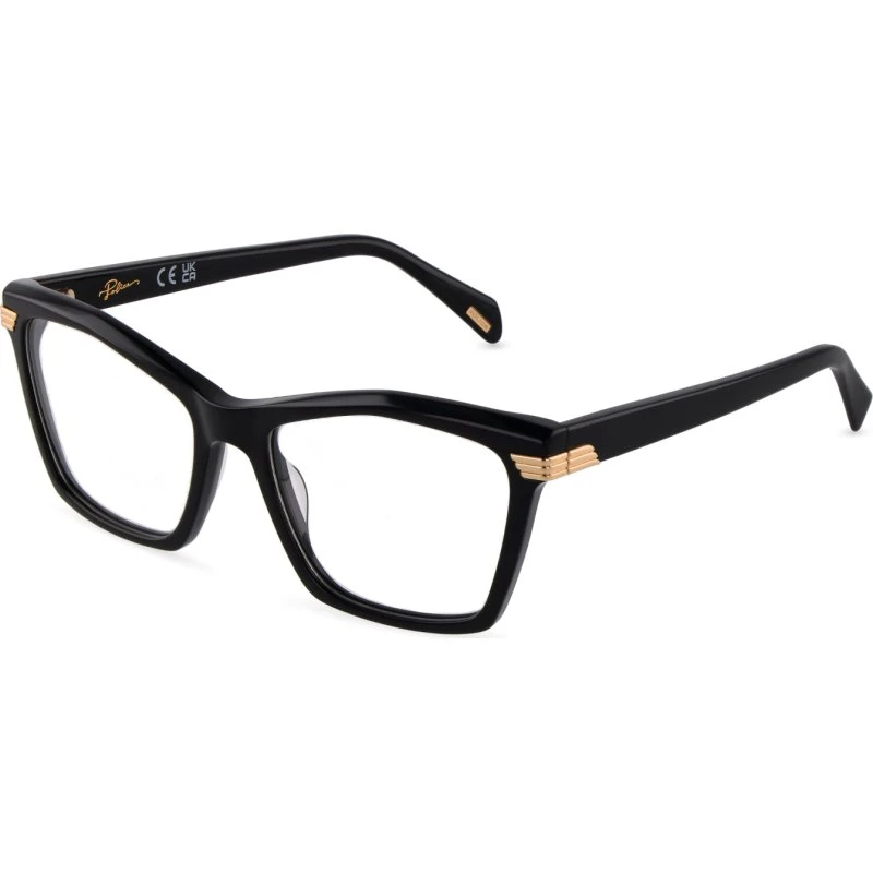 Police VPLT99 AURA 4 Lunettes Optiques Femme en Acétate Noir Géométrique