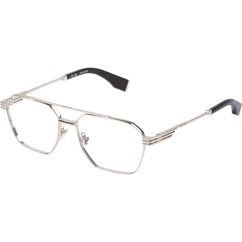 Police VPLQ76N Mercury 3 Homme - Monture Carrée Métal Palladium