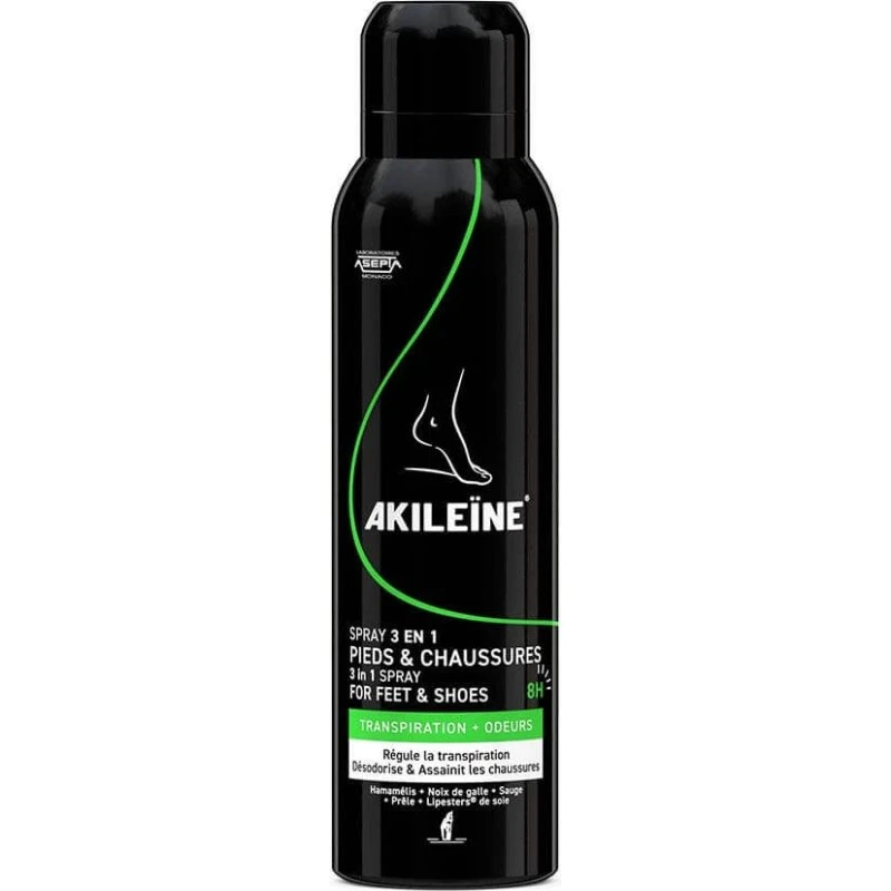 Asepta Akileïne Spray 3en1 Pieds et Chaussures Anti-Transpirant 150ml