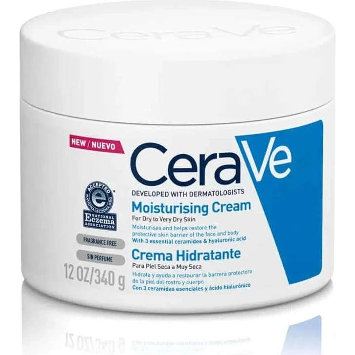 CeraVe Crème Hydratante pour Peaux Sèches, 340g