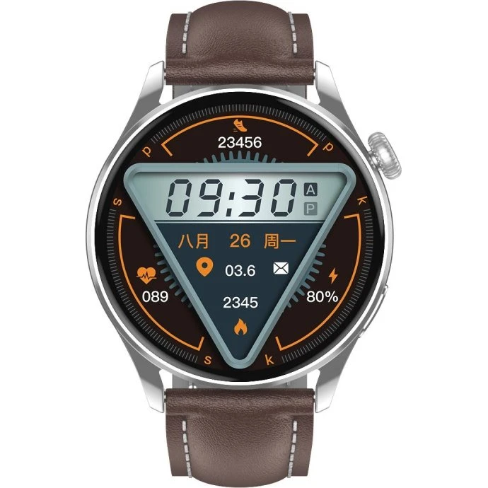 Brand Élégante Montre Connectée Cuir 1.36'' Étanche IP67