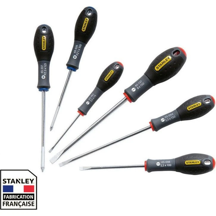 Stanley FatMax Jeu de 6 tournevis Pozidriv & Fendu