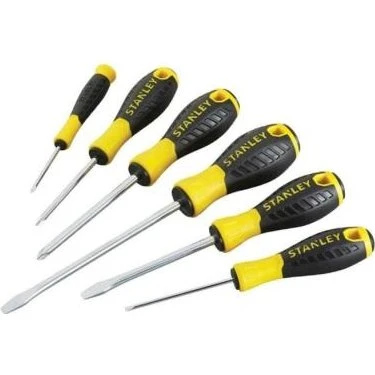 Stanley Tools sta060209 - Jeu de 6 tournevis PH/SL jaune/noir