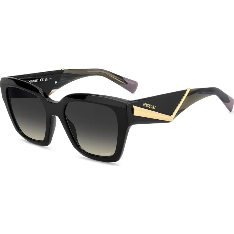 Missoni MIS 0267/S Lunettes de Soleil Carrées en Acétate Noir et Gris