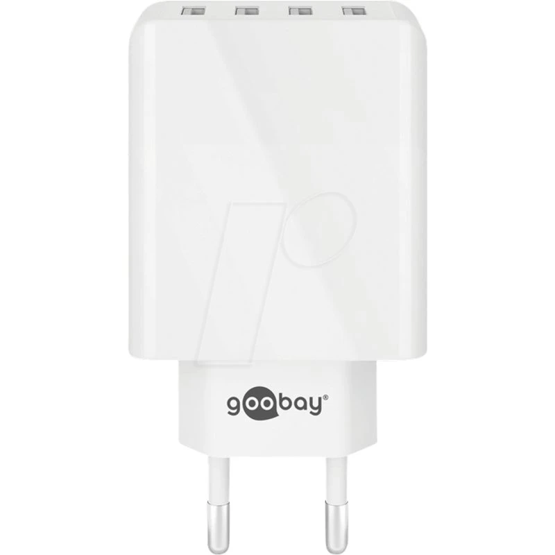 Goobay Chargeur Multiport USB-A 30 W Blanc