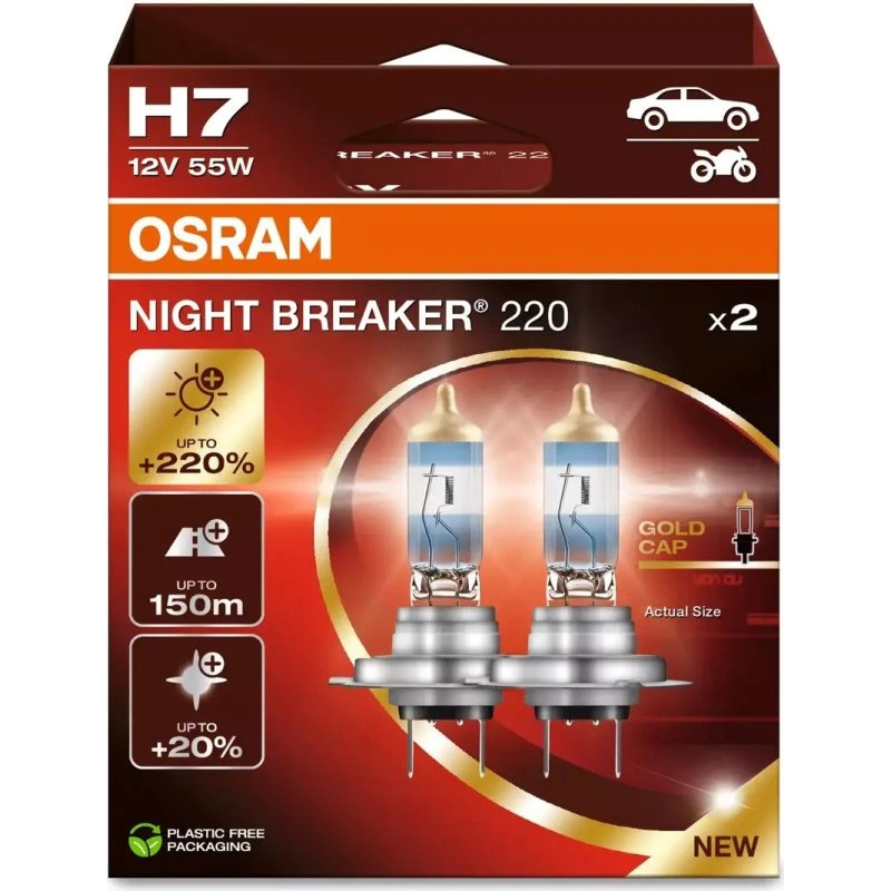 OSRAM H7 Night Breaker 220 - +220% de luminosité