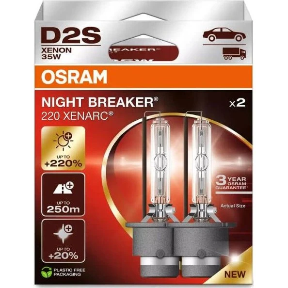 Osram D2S Night Breaker 220 Xenarc 66240XN2 (2 pièces)