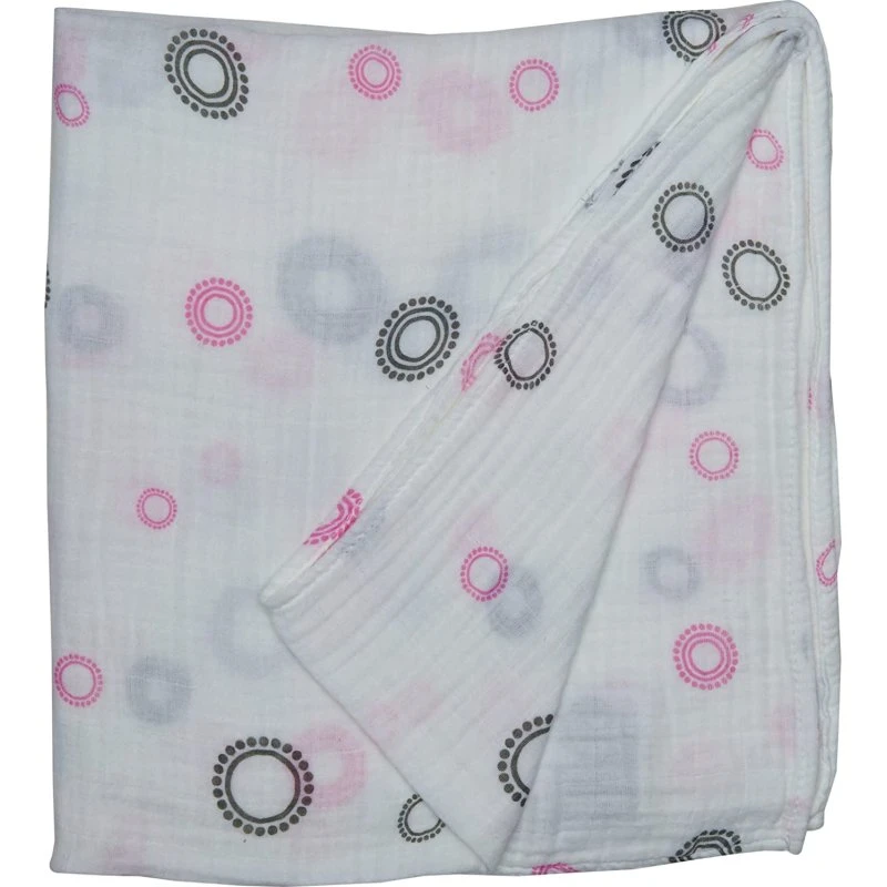 Lulujo Lange Mousseline Cercles Roses