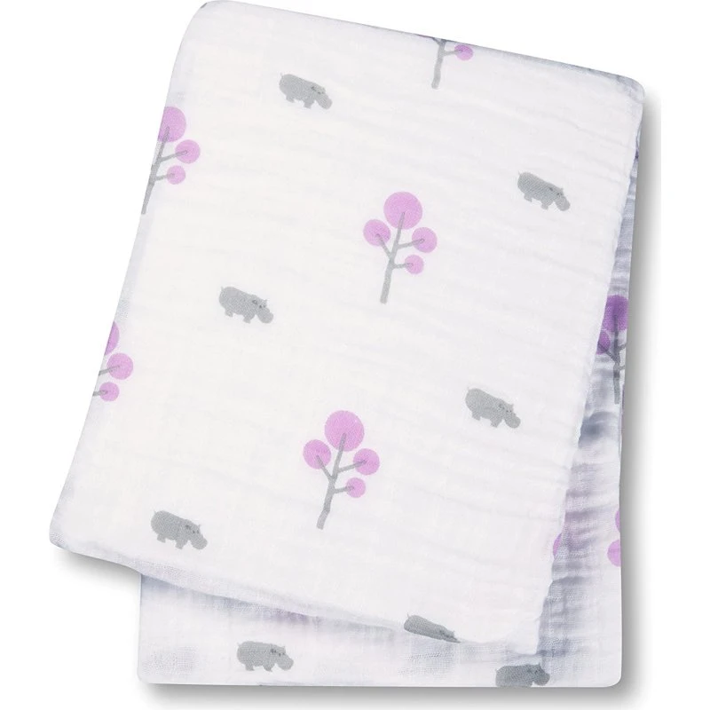 Lulujo Lange Mousseline Hippo Rose
