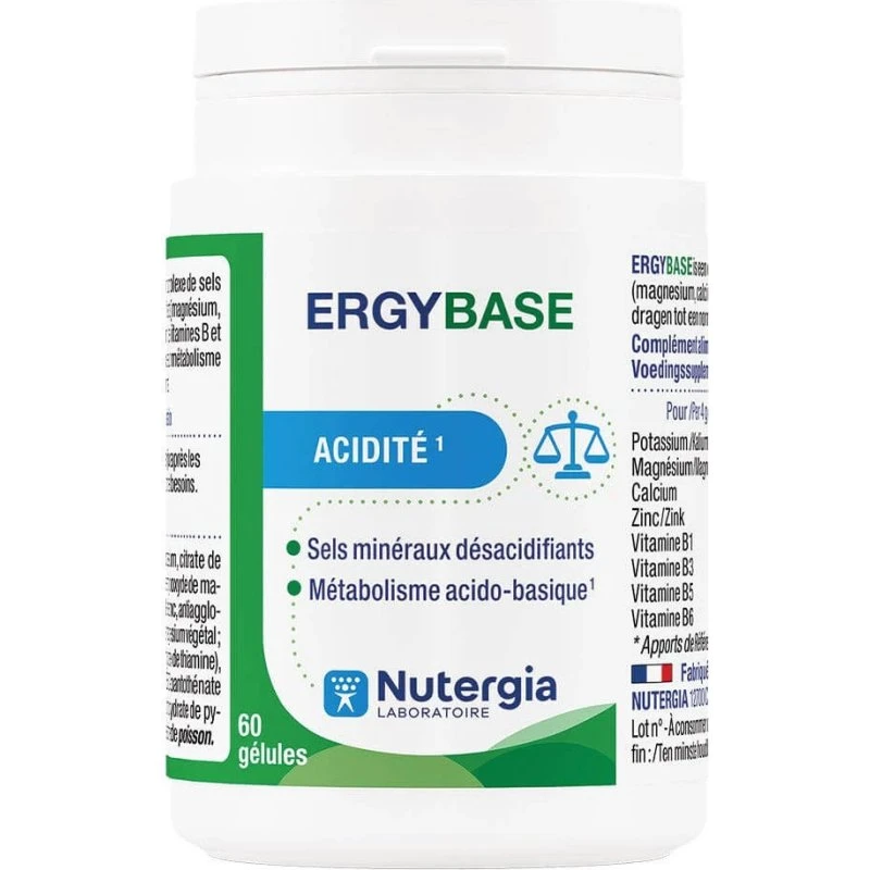 Nutergia Ergybase Acidité - 60 Gélules
