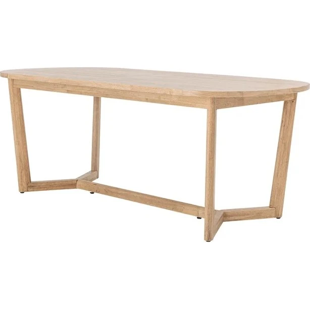 Bloomingville Serrone Table à manger ovale en bois d'hévéa patiné
