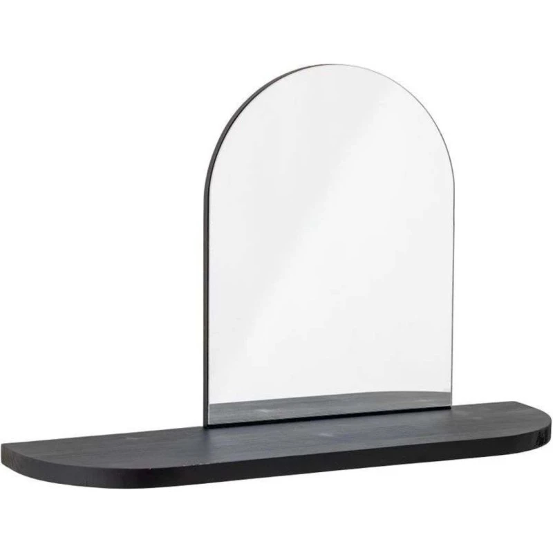 Bloomingville Annlie Miroir avec Étagère Noir 72x20x48 cm