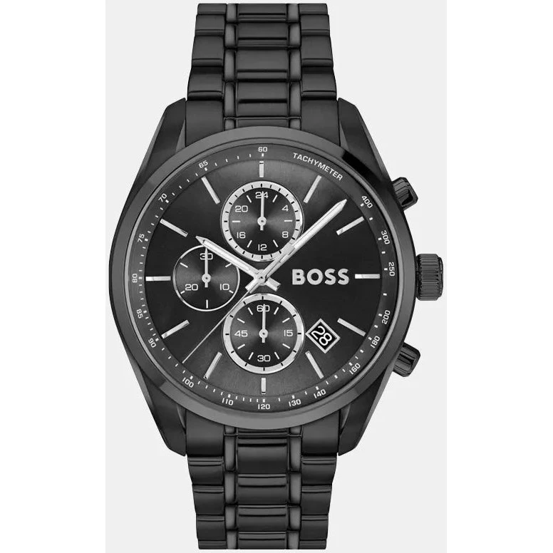 BOSS Homme Grand Prix 44 Chronographe Acier Noir 44 mm