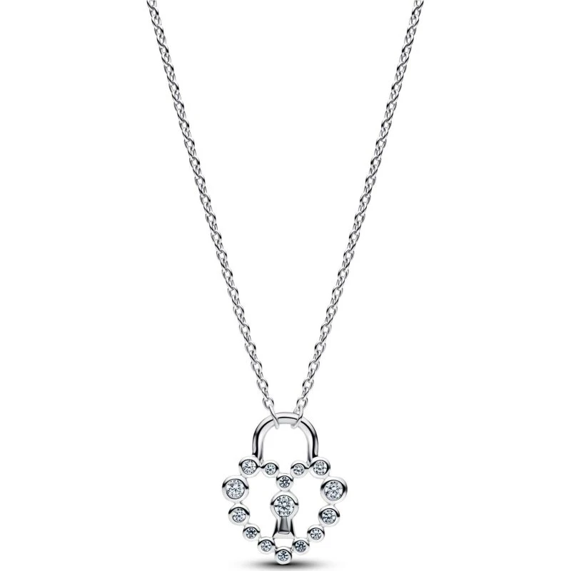 Pandora Collier et Pendentif Cadenas Cœur Scintillant Argent 394416C01