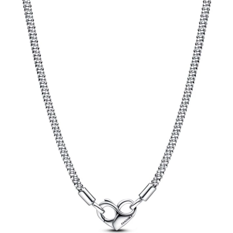 Pandora Moments Collier Maille Cloutée Argent 925
