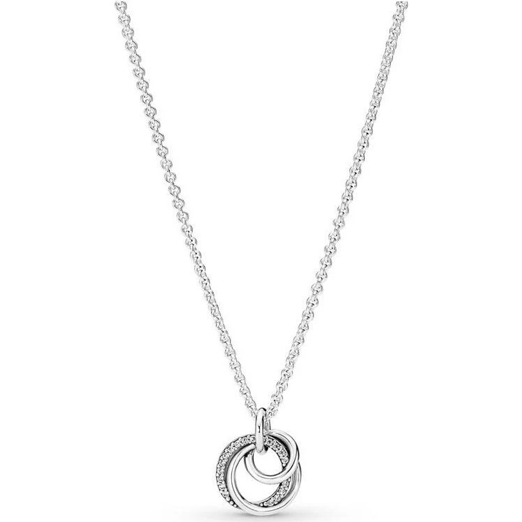Pandora Collier Tissage Infini 3 Cercles Argent 925