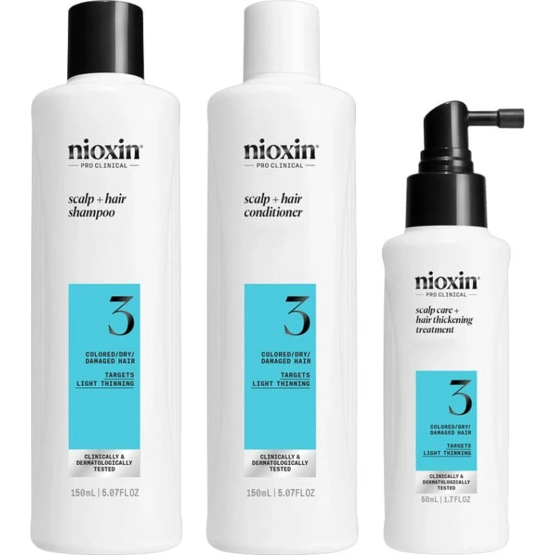 Nioxin System 3 Kit de Soin Capillaire pour Cheveux Colorés et Clairsemés