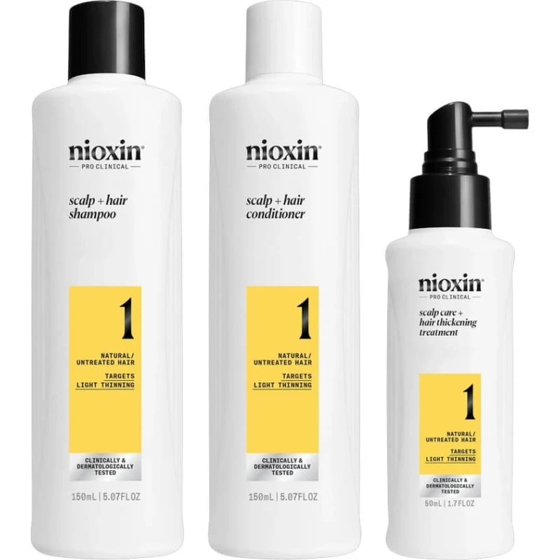 Nioxin System 1 Kit - Soins pour Cheveux Naturels et Fins