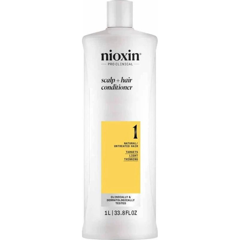 Nioxin System 1 Conditionneur pour Cheveux Naturels et Perte Modérée 1L